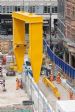 Gantry Crane Lifted into position at Tottenham Court Road Western Ticket Hall